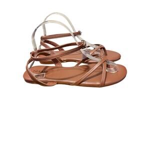 torrid Brown Strappy Flat Sandals